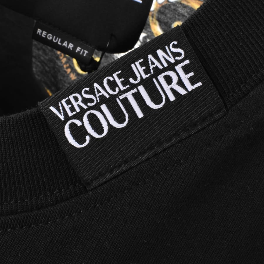 【関税込み】Versace Jeans Couture ブラック チェーン Tシャツ Versace Jeans Couture All Over Print T Shirt Black